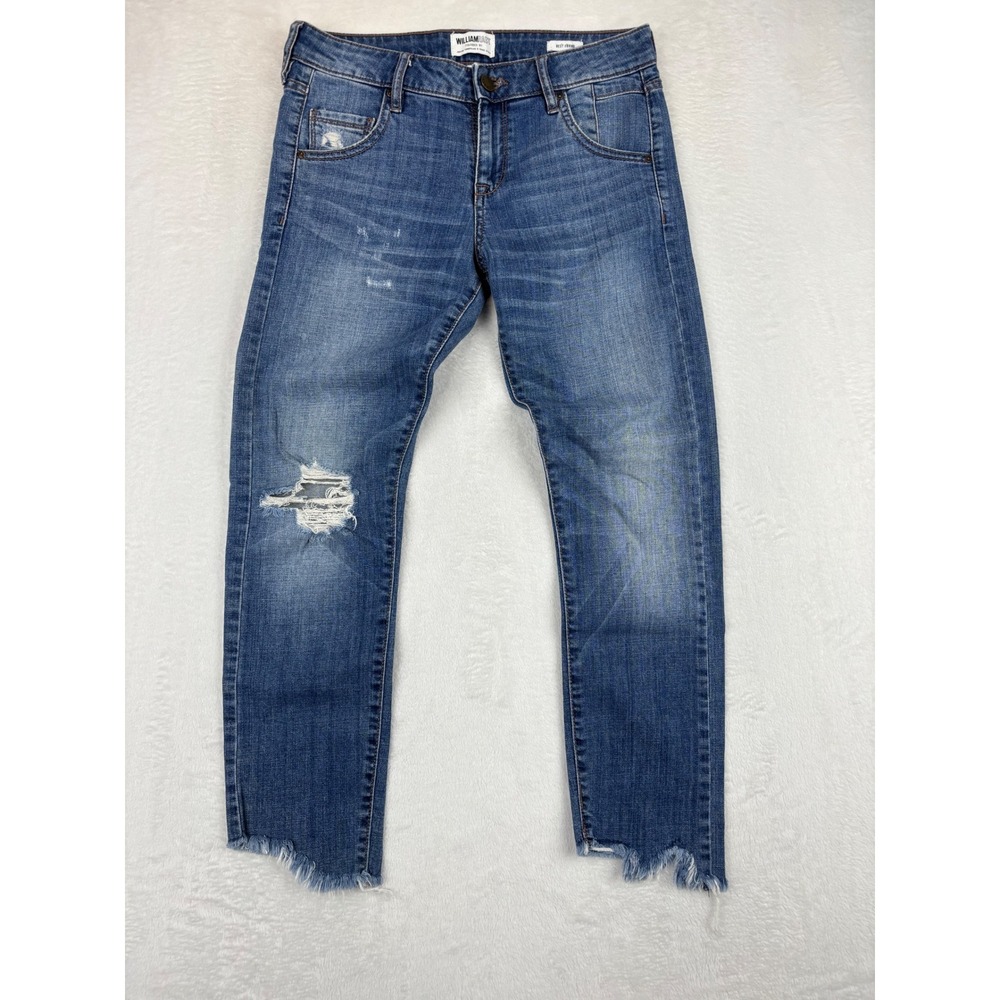 William Rast Best Friend Fit Distressed  Womens 25 Medium Grungy Wash CB5-17